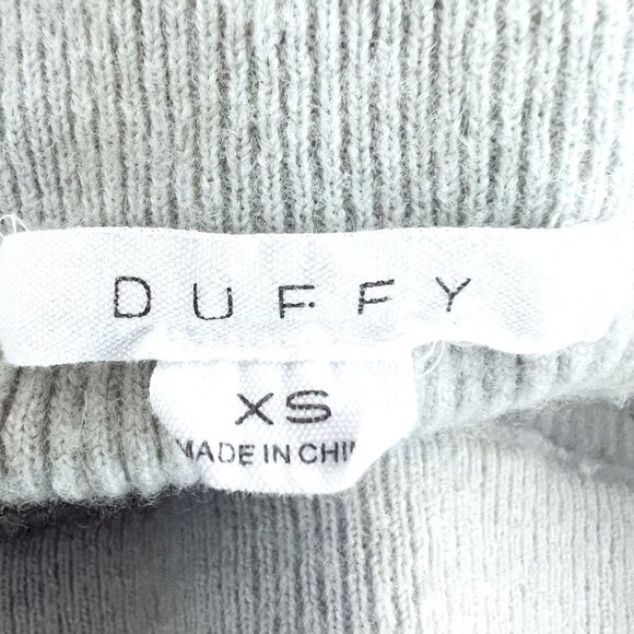 Duffy Light Gray/Grey Cream Ribbed Wool Cashmere Blend Joggers Size Extra Small - Picture 14 of 16